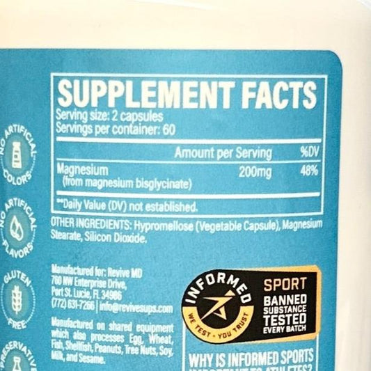 Revive Magnesium Glycinate - 120vcaps